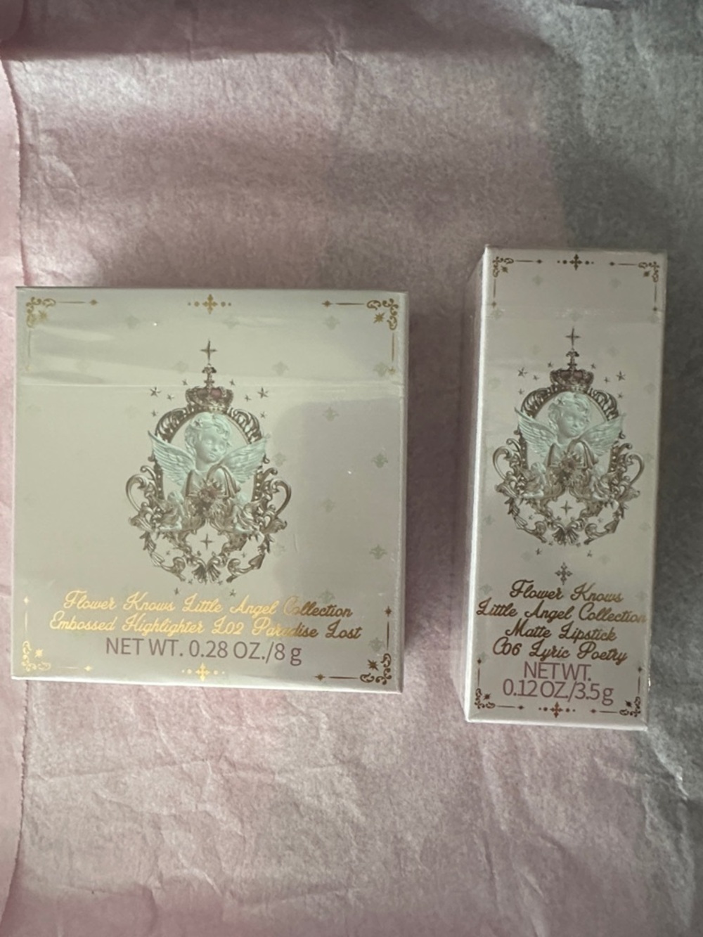 Flower Knows Little Angel Collection Embossed Highlighter - Pink